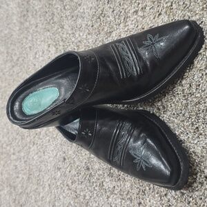 Ariat Black Leather Mule Sz 8B